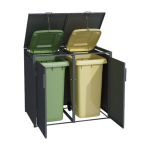 Alternative view of 2 vakken | Premium Kliko ombouw voor 240L | Container ombouw | Afvalboxen | Antraciet