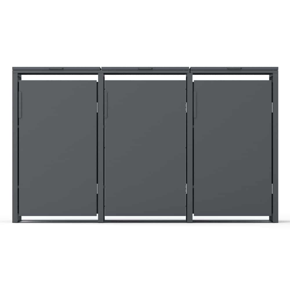 3 vakken | Premium Kliko ombouw voor 240L | Container ombouw | Afvalboxen | Antraciet - Afbeelding 4