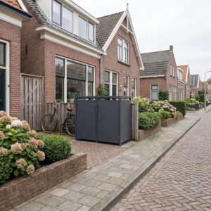 Alternative view of 2 vakken | Premium Kliko ombouw voor 360L | Container ombouw | Afvalboxen | Antraciet