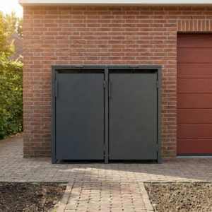 2 vakken | Premium Kliko ombouw voor 360L | Container ombouw | Afvalboxen | Antraciet
