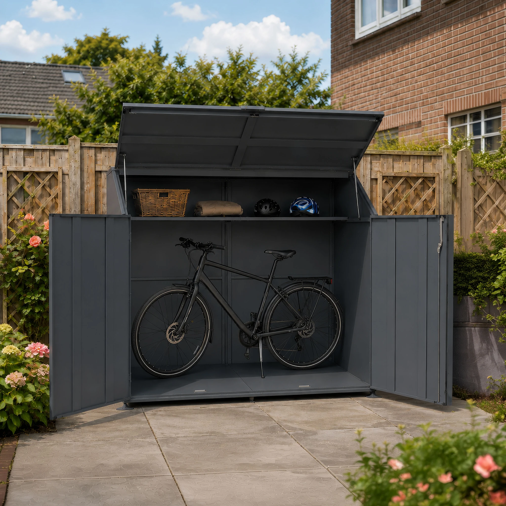 Fietsenstalling | Premium kwaliteit Fietsberging | Antraciet - Afbeelding 4