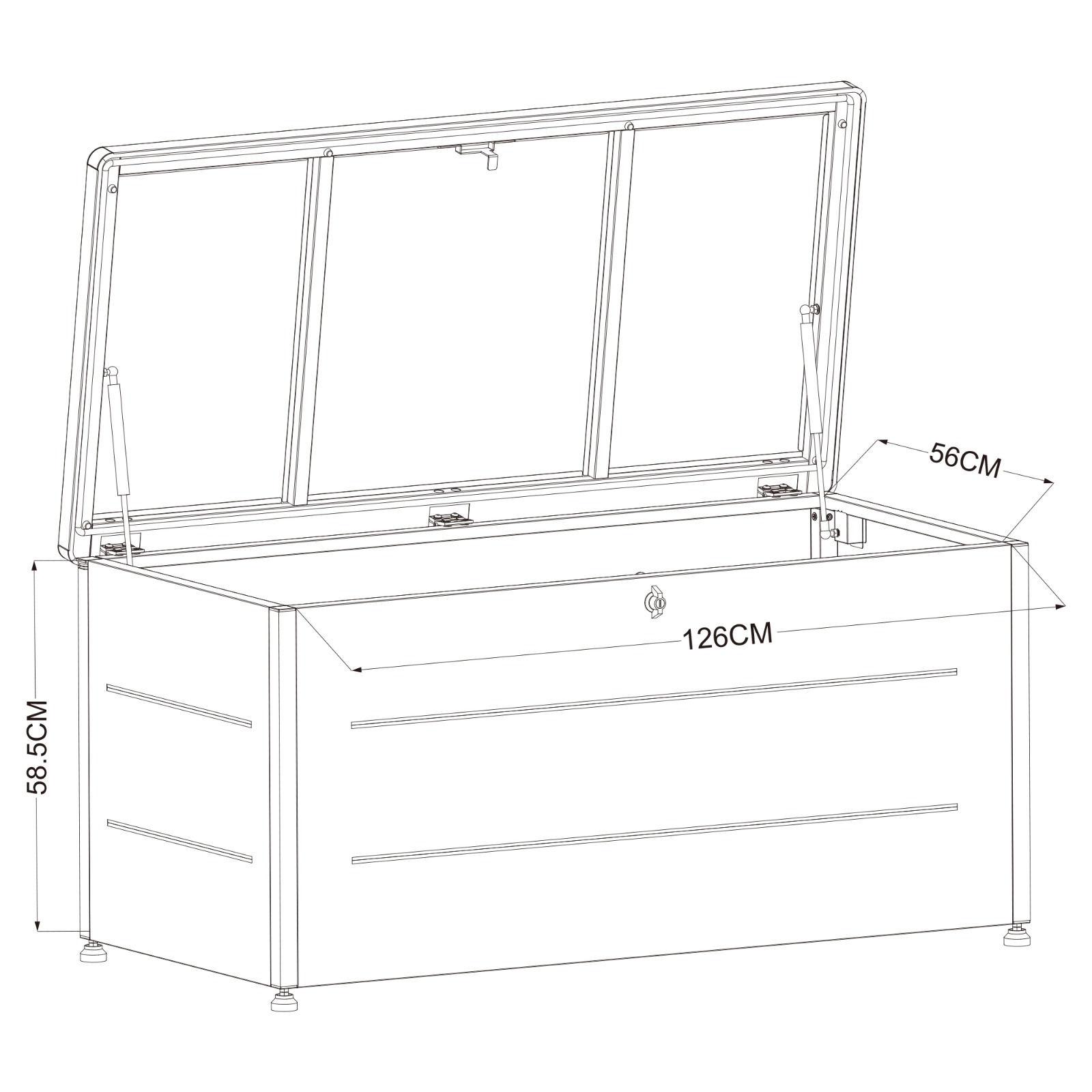 Opbergbox | Premium kwaliteit Opbergbak | 520L | Antraciet - Afbeelding 9