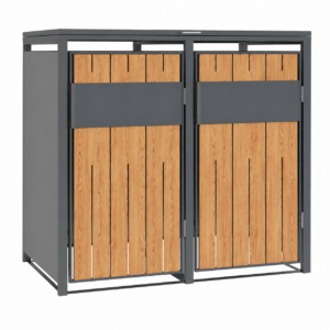 Alternative view of 2 vakken | Premium Kliko ombouw voor 240L | Container ombouw | Afvalboxen | Eiken
