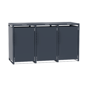Alternative view of 3 vakken | Premium Kliko ombouw voor 240L | Container ombouw | Afvalboxen | Antraciet