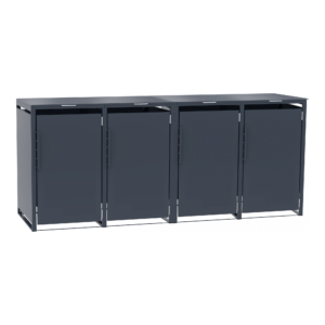 Alternative view of 4 vakken (2×2)| Premium Kliko ombouw voor 240L | Container ombouw | Afvalboxen | Antraciet