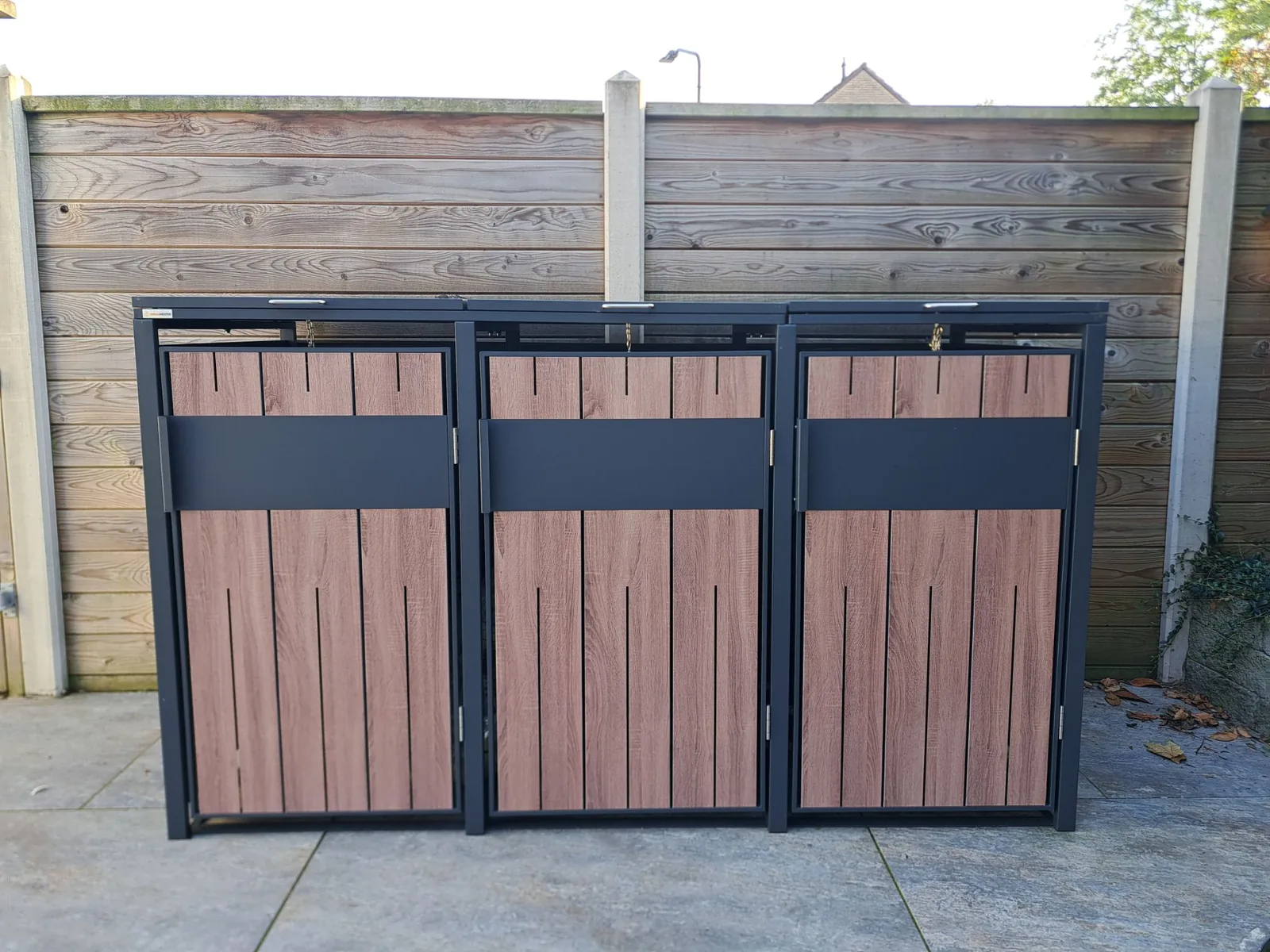 Kliko ombouw 3 vaks houtlook voor een houten schutting